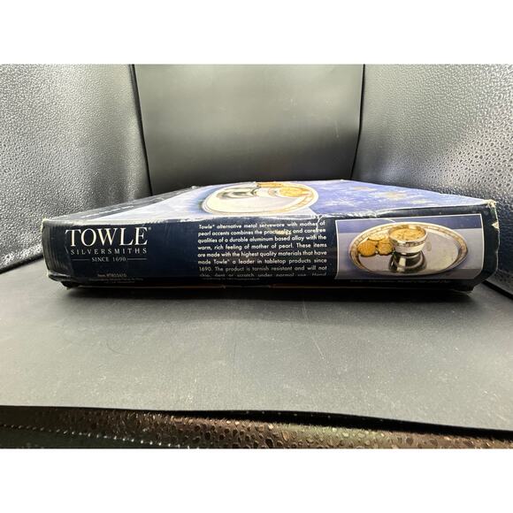 Towle Silversmiths Metal Chip/Dip Tray - new in box - Picture 4 of 4